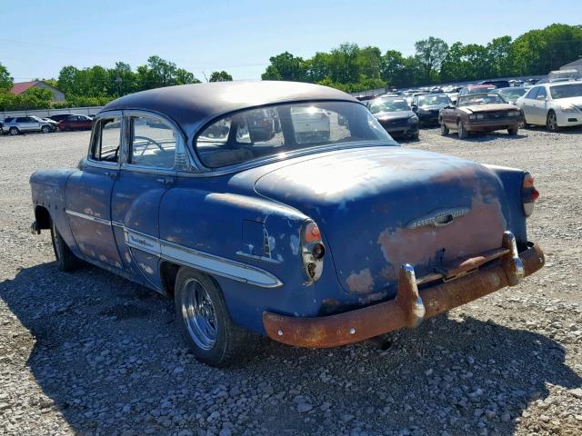 TNV1N091367461790 - 1953 CHEVROLET BELAIR BLUE photo 3