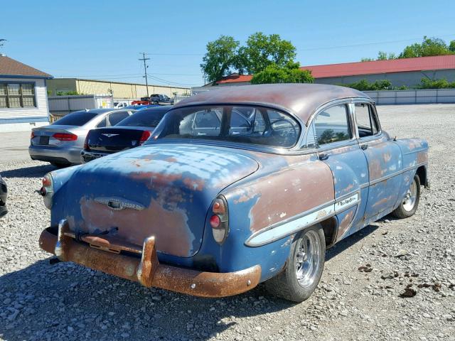 TNV1N091367461790 - 1953 CHEVROLET BELAIR BLUE photo 4