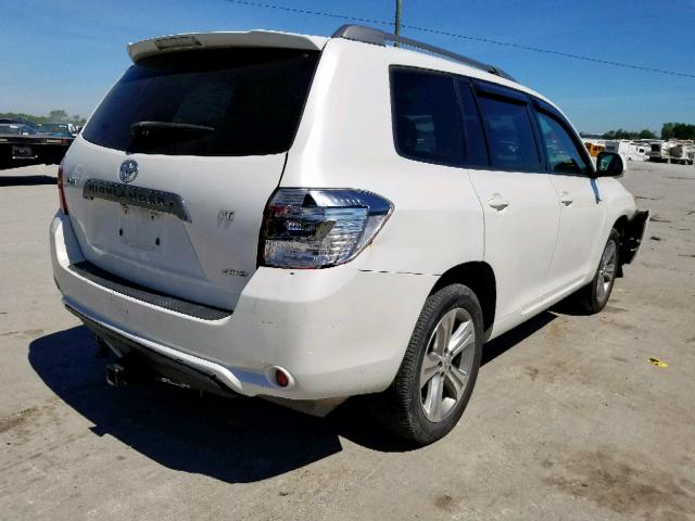 JTEES43A982067381 - 2008 TOYOTA HIGHLANDER SILVER photo 4