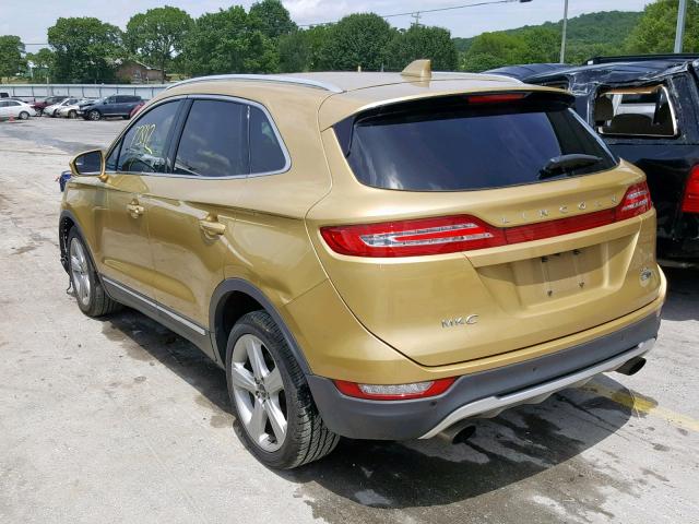 5LMCJ1A91FUJ02561 - 2015 LINCOLN MKC GOLD photo 3