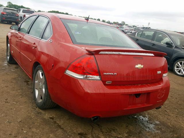 2G1WD58C689148710 - 2008 CHEVROLET IMPALA SUP Қызыл фото 3