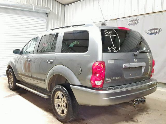 1D4HD48N46F150989 - 2006 DODGE DURANGO SL GRAY photo 3