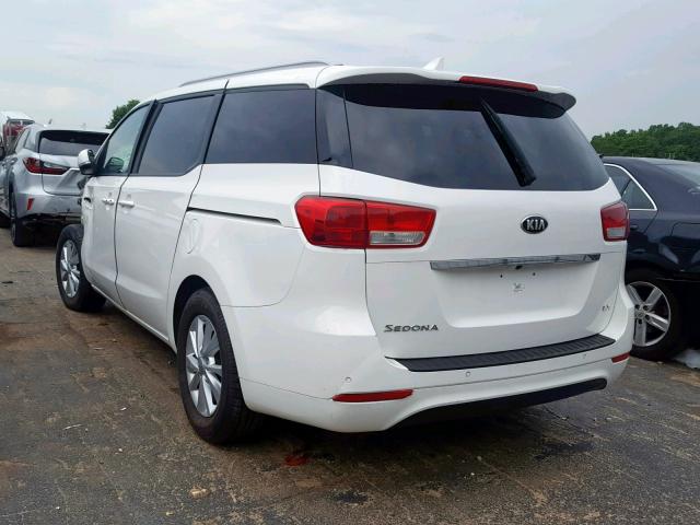 KNDMB5C12H6247073 - 2017 KIA SEDONA LX WHITE photo 3