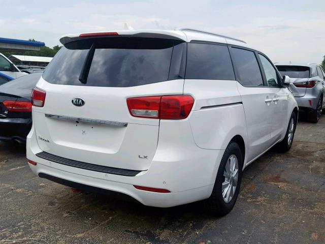 KNDMB5C12H6247073 - 2017 KIA SEDONA LX WHITE photo 4