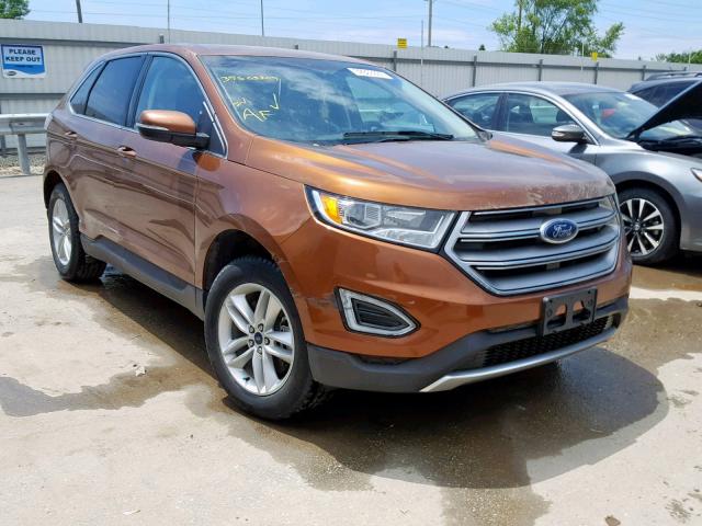 2FMPK4J93HBC63988 - 2017 FORD EDGE SEL BROWN photo 1