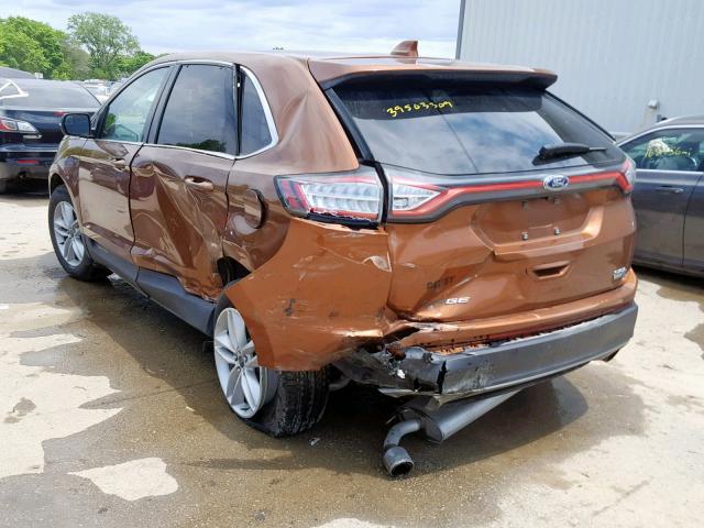 2FMPK4J93HBC63988 - 2017 FORD EDGE SEL BROWN photo 3