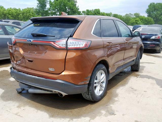 2FMPK4J93HBC63988 - 2017 FORD EDGE SEL BROWN photo 4