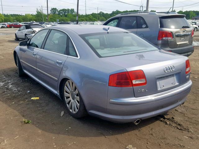 WAUML44E05N002845 - 2005 AUDI A8 L QUATT BLUE photo 3