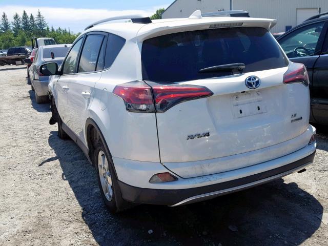 JTMRJREV3JD206372 - 2018 TOYOTA RAV4 HV LE WHITE photo 3