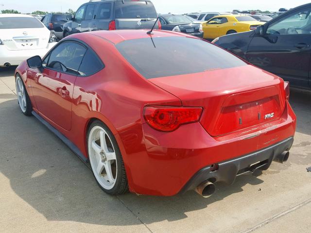 JF1ZNAA19D1720005 - 2013 TOYOTA SCION FR-S RED photo 3