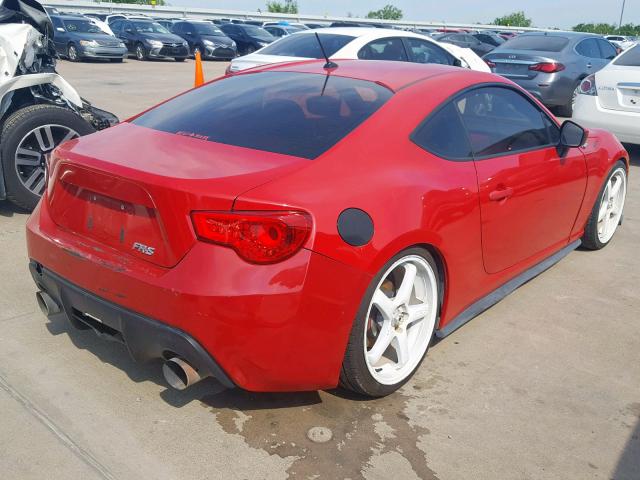 JF1ZNAA19D1720005 - 2013 TOYOTA SCION FR-S RED photo 4