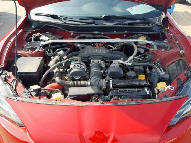 JF1ZNAA19D1720005 - 2013 TOYOTA SCION FR-S RED photo 7
