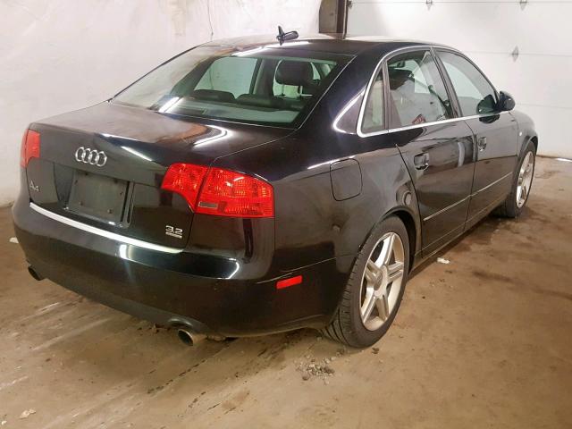 WAUDH98E86A254022 - 2006 AUDI A4 3.2 QUA BLACK photo 4