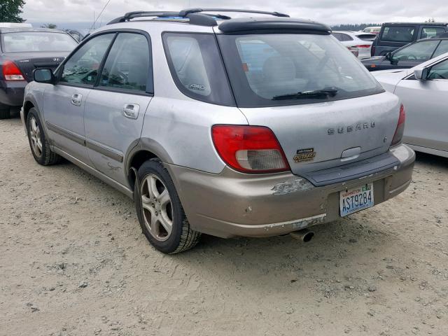 JF1GG68502H815709 - 2002 SUBARU IMPREZA OU SILVER photo 3