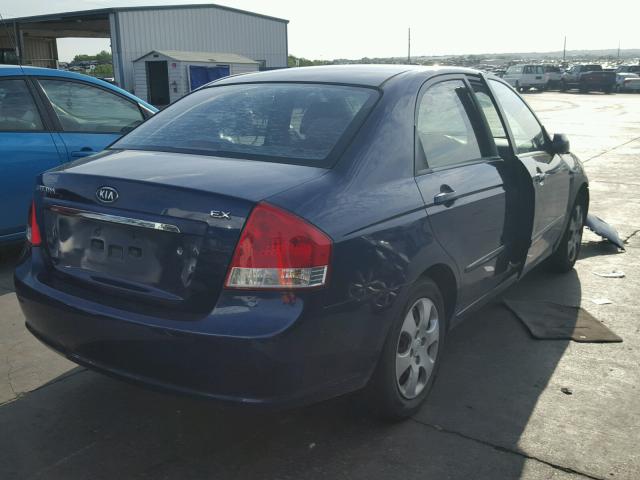 KNAFE121675412361 - 2007 KIA SPECTRA EX BLUE photo 4