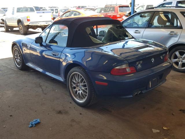 4USCH3340YLF42339 - 2000 BMW Z3 2.8 BLUE photo 3