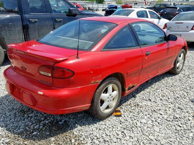 1G1JF12TXW7248314 - 1998 CHEVROLET CAVALIER Z RED photo 4