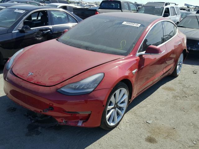 5YJ3E1EA0HF000101 - 2017 TESLA MODEL 3 RED photo 2