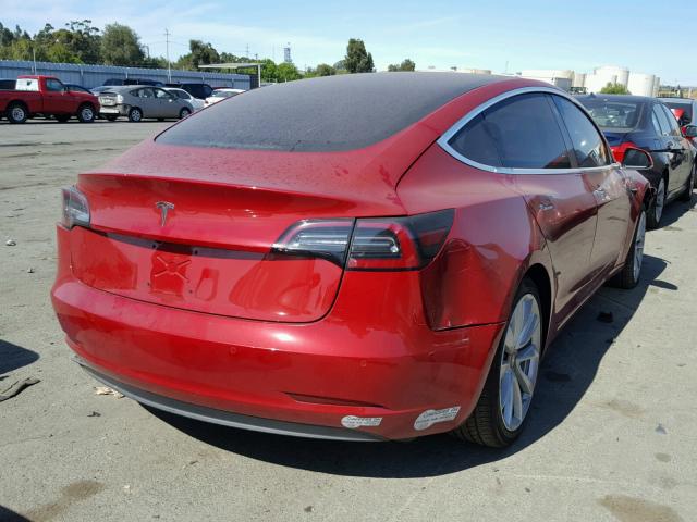 5YJ3E1EA0HF000101 - 2017 TESLA MODEL 3 RED photo 4