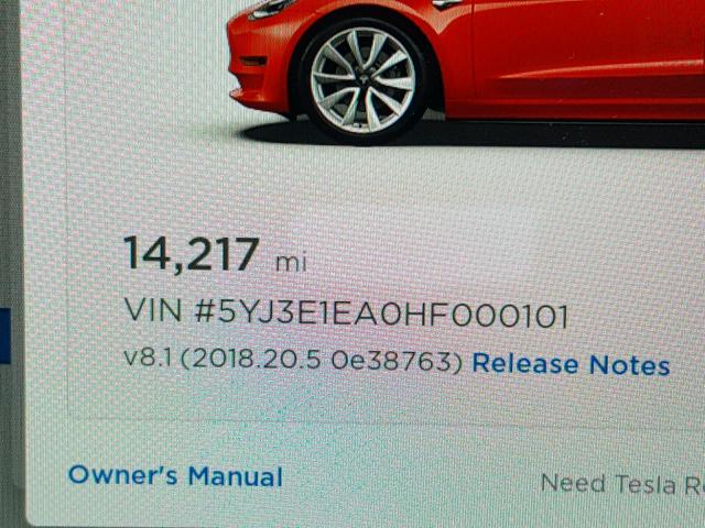 5YJ3E1EA0HF000101 - 2017 TESLA MODEL 3 RED photo 8