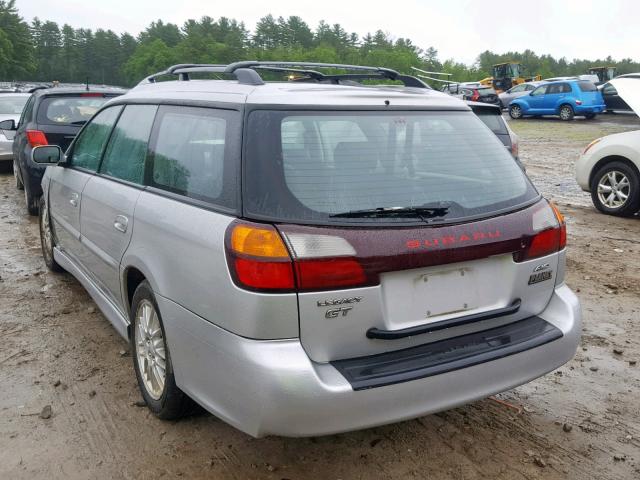 4S3BH645927304030 - 2002 SUBARU LEGACY GT SILVER photo 3