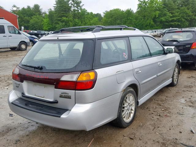 4S3BH645927304030 - 2002 SUBARU LEGACY GT SILVER photo 4