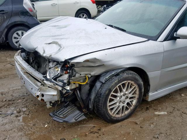 4S3BH645927304030 - 2002 SUBARU LEGACY GT SILVER photo 9