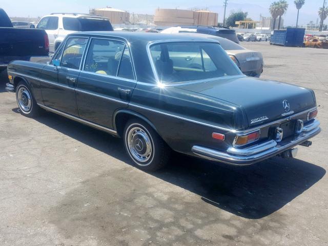 280SEL041577 - 1970 MERCEDES-BENZ 280 GREEN photo 3