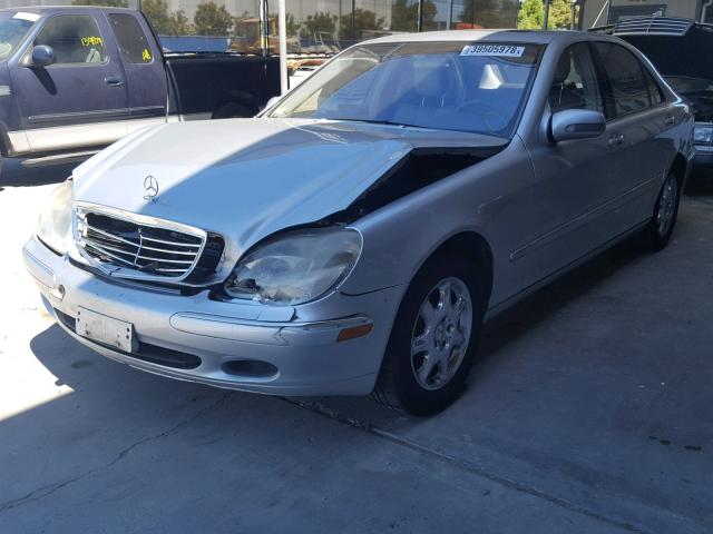 WDBNG70J01A148503 - 2001 MERCEDES-BENZ S 430 SILVER photo 2