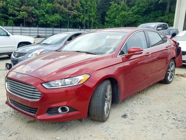 3FA6P0K97ER171889 - 2014 FORD FUSION TIT BURGUNDY photo 2