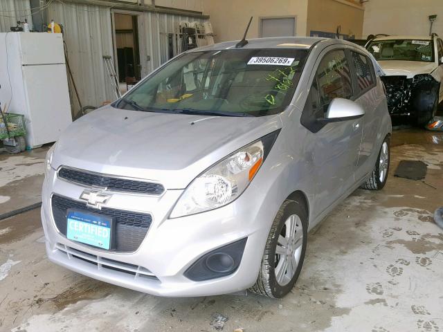 KL8CB6S92EC472818 - 2014 CHEVROLET SPARK LS SILVER photo 2