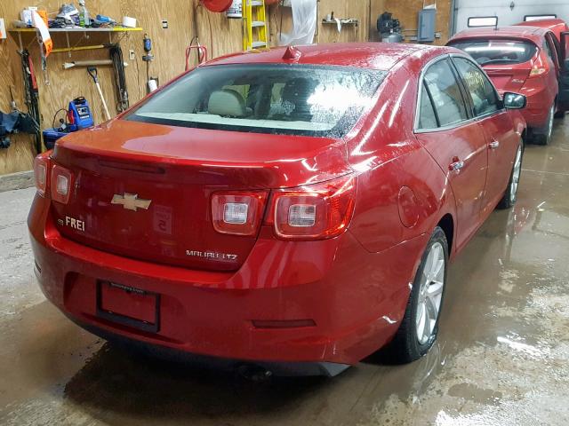 1G11H5SLXEF256533 - 2014 CHEVROLET MALIBU LTZ წითელი ფოტო 4