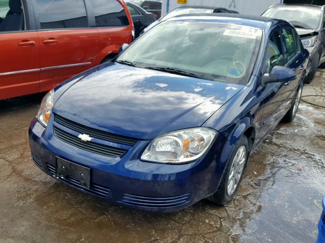 1G1AT58H497290176 - 2009 CHEVROLET COBALT LT BLUE photo 2