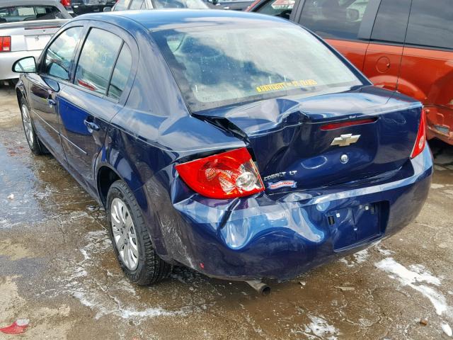 1G1AT58H497290176 - 2009 CHEVROLET COBALT LT BLUE photo 3