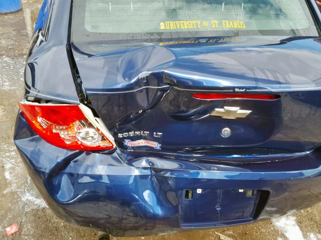 1G1AT58H497290176 - 2009 CHEVROLET COBALT LT BLUE photo 9