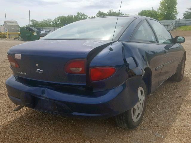 1G1JS124427219826 - 2002 CHEVROLET CAVALIER L BLUE photo 4