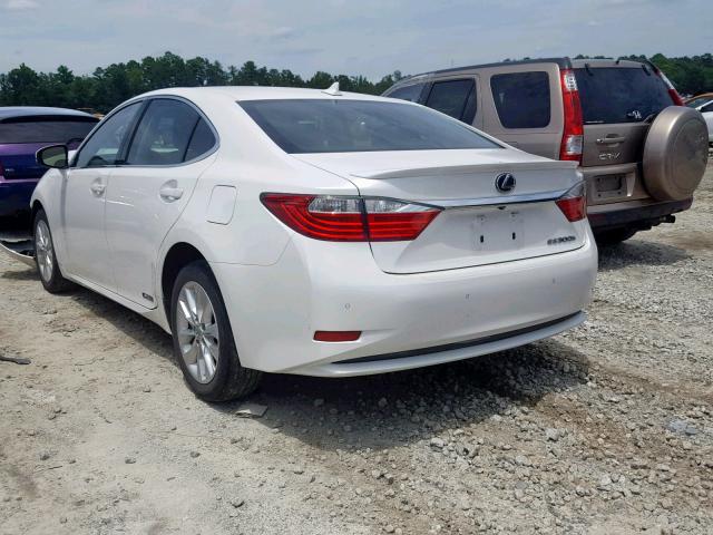 JTHBW1GG1E2043501 - 2014 LEXUS ES 300H WHITE photo 3