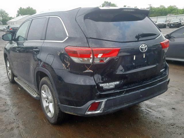 5TDYZRFH7JS260047 - 2018 TOYOTA HIGHLANDER BLACK photo 3