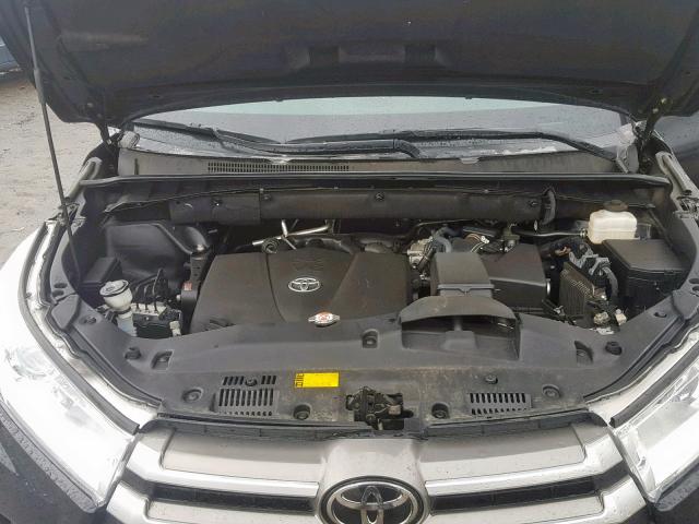 5TDYZRFH7JS260047 - 2018 TOYOTA HIGHLANDER BLACK photo 7