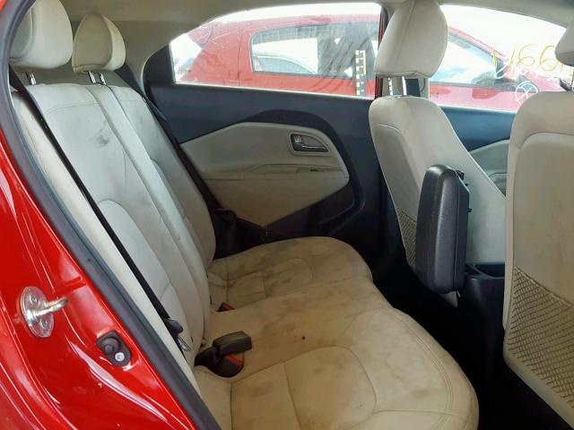 KNADN5A36D6227315 - 2013 KIA RIO EX RED photo 6