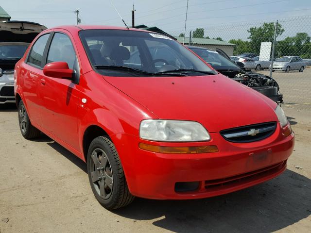 KL1TD56626B653735 - 2006 CHEVROLET AVEO BASE Qırmızı foto 1