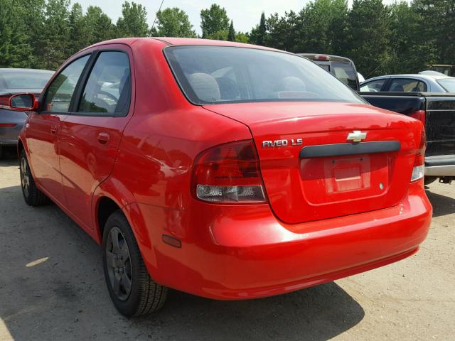 KL1TD56626B653735 - 2006 CHEVROLET AVEO BASE Qırmızı foto 3