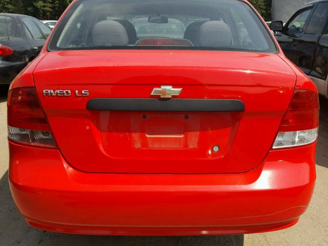 KL1TD56626B653735 - 2006 CHEVROLET AVEO BASE Qırmızı foto 9