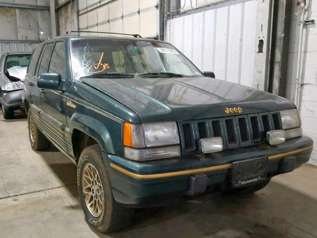 1J4GZ78Y8PC580558 - 1993 JEEP GRAND CHER GREEN photo 1