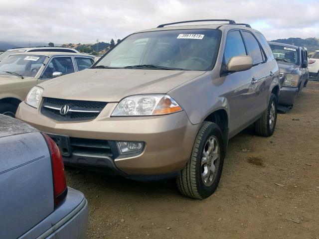 2HNYD18881H503919 - 2001 ACURA MDX TOURIN BEIGE photo 2