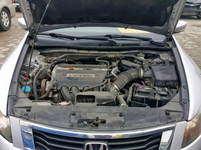 1HGCP26818A046185 - 2008 HONDA ACCORD EXL SILVER photo 7