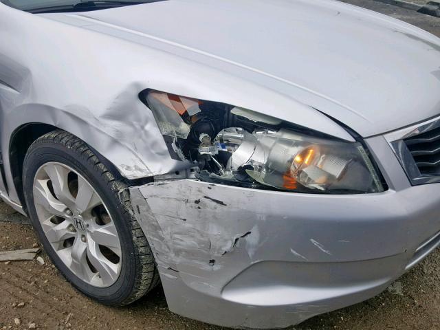 1HGCP26818A046185 - 2008 HONDA ACCORD EXL SILVER photo 9