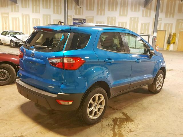 MAJ6S3GL5KC270158 - 2019 FORD ECOSPORT S BLUE photo 4