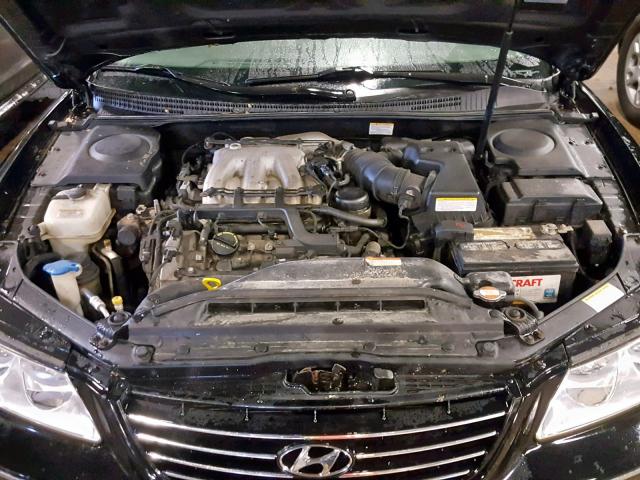 KMHFC46F37A187156 - 2007 HYUNDAI AZERA SE BLACK photo 7