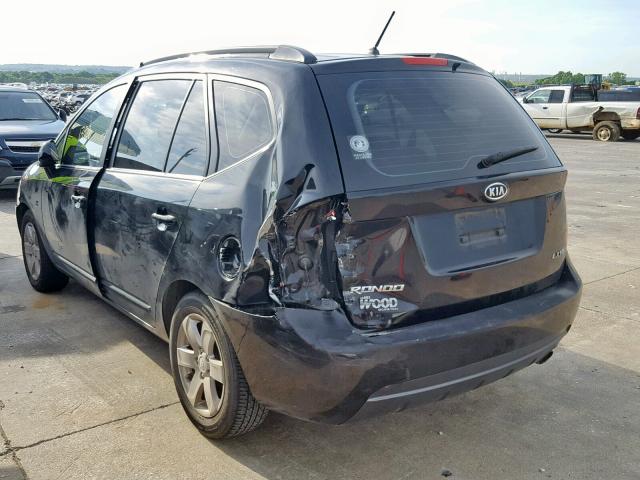 KNAFG526777100678 - 2007 KIA RONDO LX BLACK photo 3